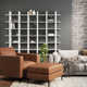 Solid Wood Floating Shelf with Adjustable Shelves