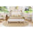 Queen Size Wooden Storage Platform Bed, With 2 Big Drawers, T-XL Size Trundle, White-109327428