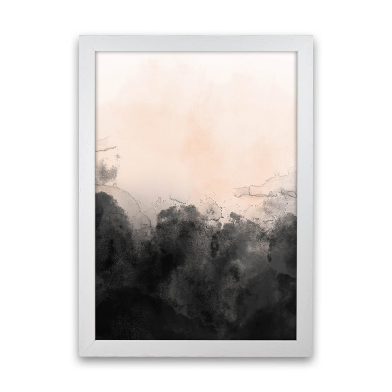 Nude and Black Watercolour 3 1 Piece Wall Art, 59.4cm H x 42cm W x 3cm D, White Framed