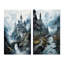 «Castles Misty Mountain Fortress», 2 pièces sur toile-606983000-606982982