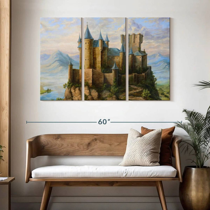 Lilie Castles, 32" H x 50" W