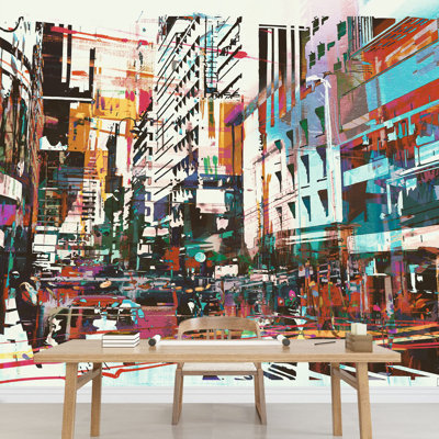 Modern City Buildings Border