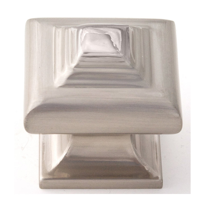 Square Knob, Satin Nickel