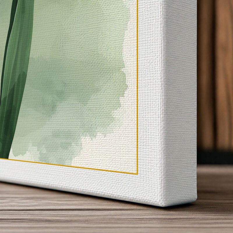 Golden Daffodil Botanical - Wrapped Canvas, 18x12 - 45.7 x 30.5 cm, White Border