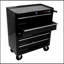 Coffre à outils 5 tiroirs, armoire de rangement pour outils pour le garage avec 4 roues et système de verrouillage, NOIR-130369871
