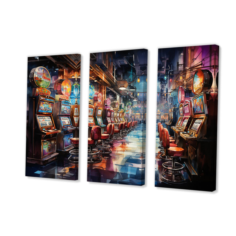 Machine à sous Casino Royale I 3 pièces, H 28 po x l 36 po x P 1 po