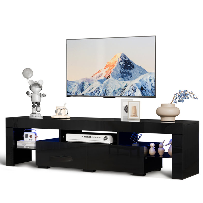 Meuble audio-vidéo Nakesia, Noir, noir, noir, noir, 61.42"