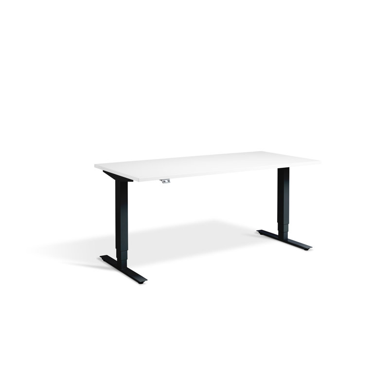 Trexler Metal Base Standing Desk, 1300cm H x 1400cm W x 800cm D, White/Black