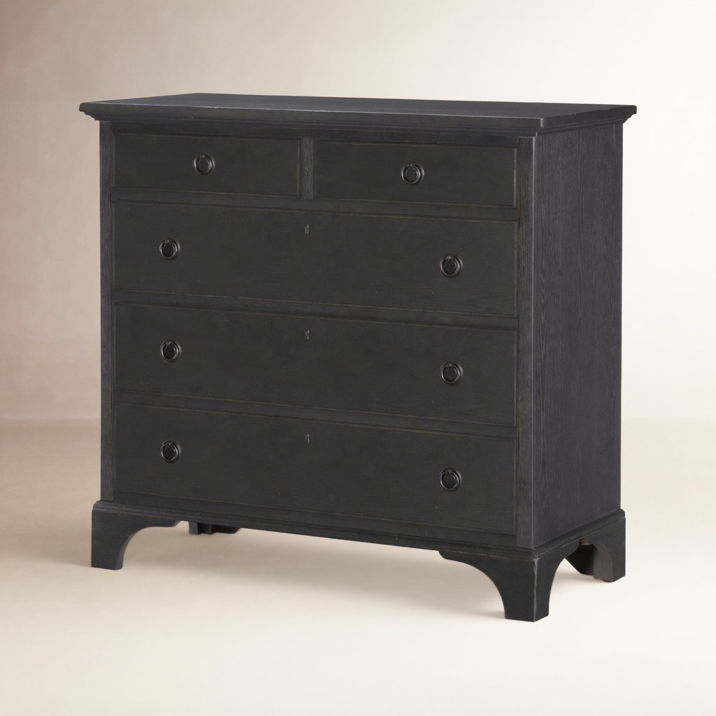 Country Living 5-Drawer Accent Chest, Black