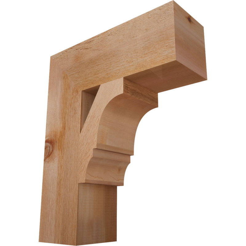 Support de bloc Balboa, Cèdre rouge de l'Ouest brut, L 6 po x P 18 po x H 22 po