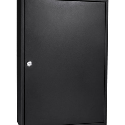 Armoire à 200 clés en acier - fixation murale avec étiquettes réglables, verrouillables et colorées pour un rangement organisé dans les bureaux à domicile