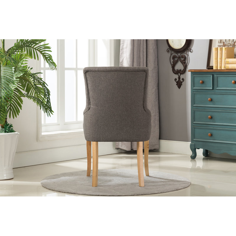 Bradman 51.5cm H Upholstered Side Chair, Grey, 2