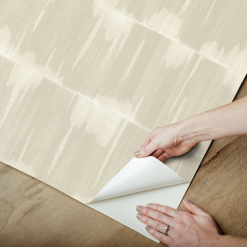 Rouleau de papier peint semi-lustré L 18 pi x l 20,5 po Evelia, Neutre