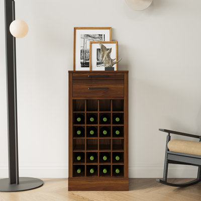Modular 28 Wine Bar Cabinet Buffet - Brown Walnut Color For Home Decor 28 Decorating