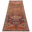 Tapis de couloir rouge unique en laine 3 pi 11 po x 11 pi 7 po Jabiru