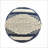 Ottoman for Living Rooms &amp; Bedrooms, Handcrafted Fabric Cylindrical, Snow White &amp; Navy Blue | Navy Blue | Fabric