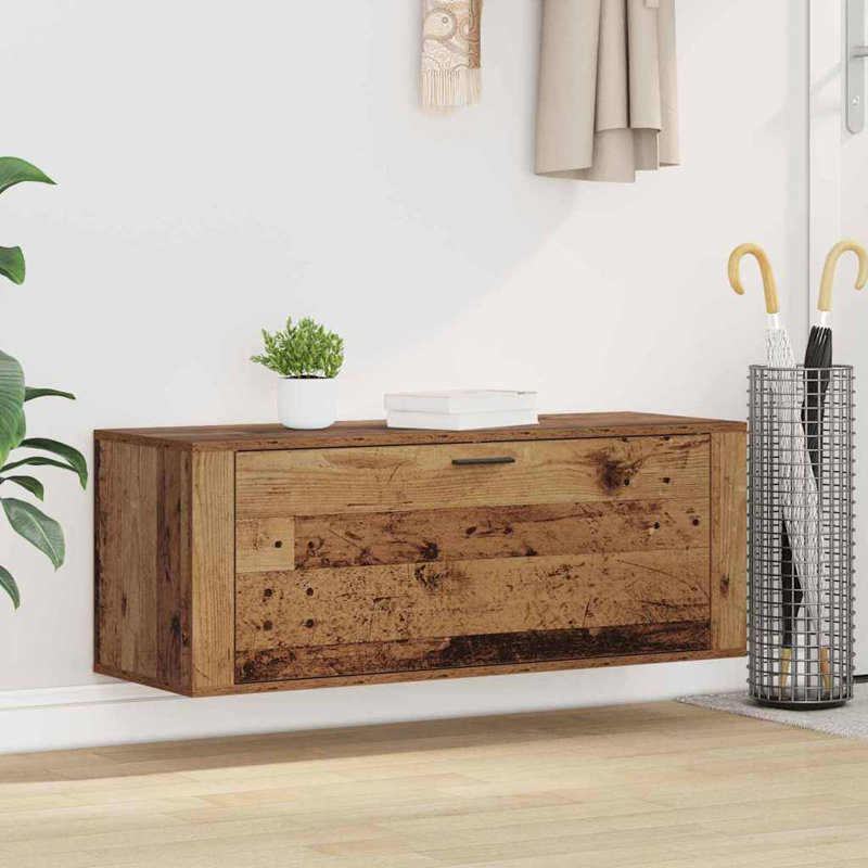 6 Pair Shoe Storage Cabinet, Dark Brown