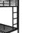 Black Metal Twin Over Full Bunk Bed With Trundle - Solid Quality, Silent Movement, Space Saving, Guardrail Protection, Simple Assembly Storage Benefit, Reinforced Bottom, Convenient Setup-446802935