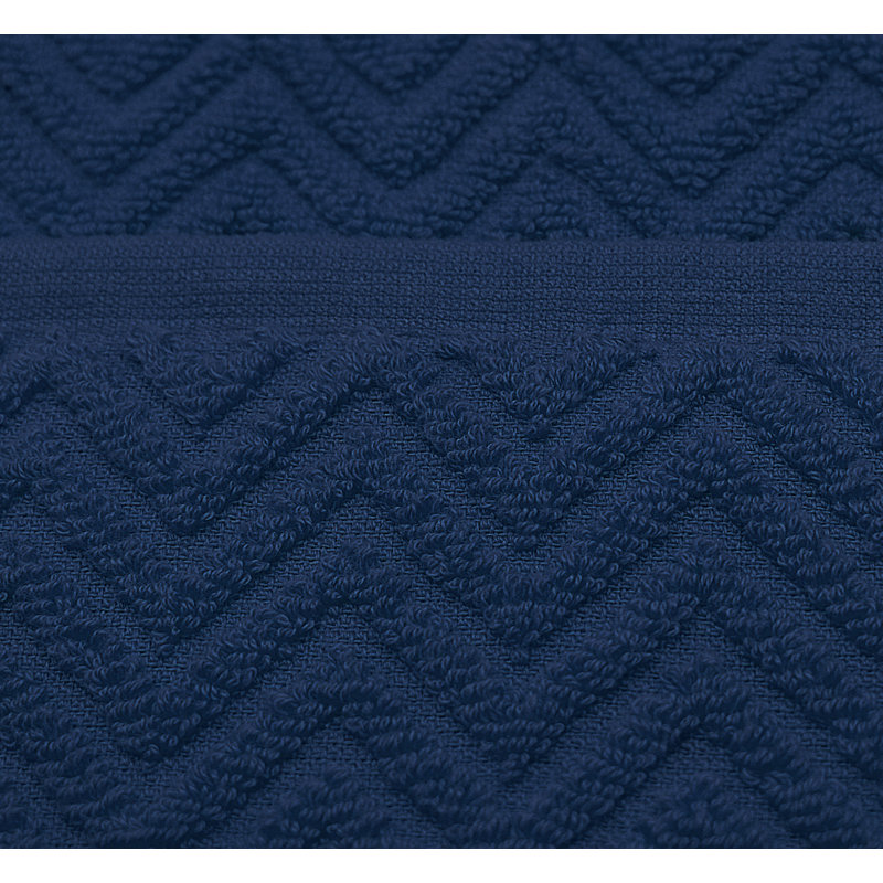 Parmvir Moda Cotton Chevron Hand Towel, Blue