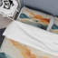 Ensemble de housse de couette Abstract Orange and Blue River Ink - Abstract Marble-107147798