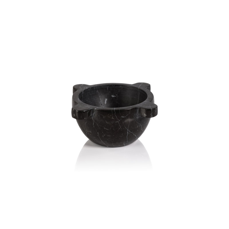 Bol en marbre Ivy Bronx Latres, Noir, 5.5"