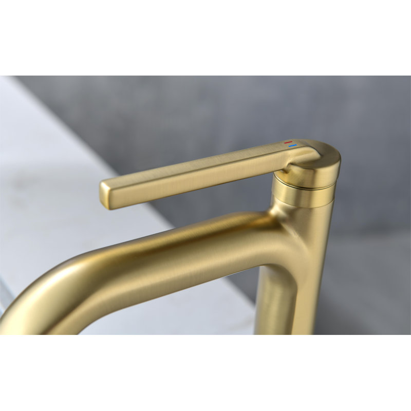 Single-Hole Single-handle Bathroom Faucet, Brushed Gold