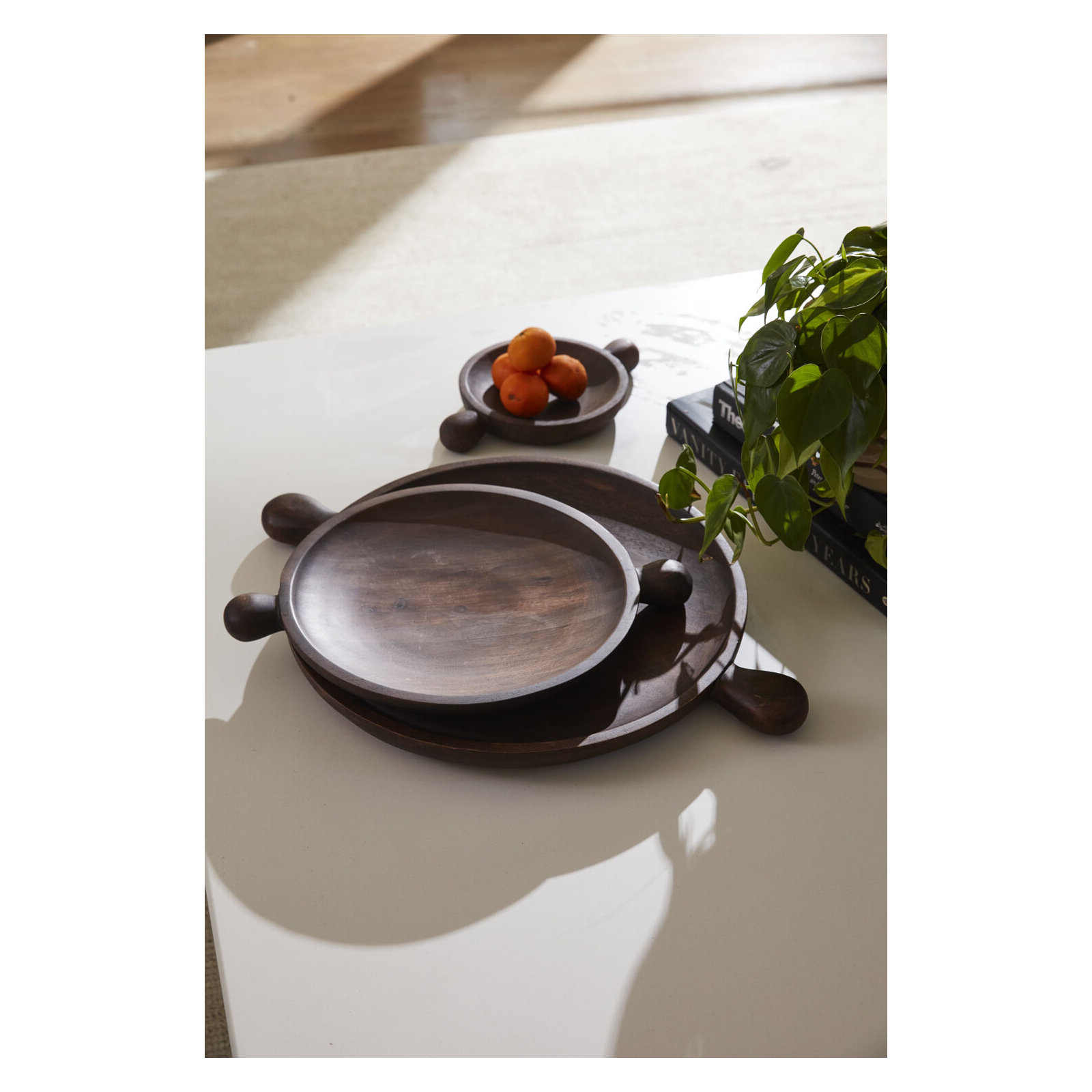 Wood Tray - Set of 1, 1.5" H x 21.75" W x 15.75" D