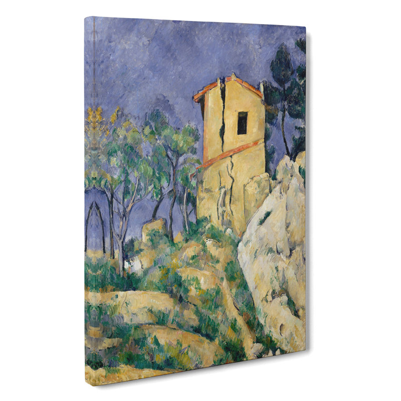 House With The Cracked Walls by Paul Cezanne - Wrapped Canvas Painting, 60cm H x 40cm W x 3cm D