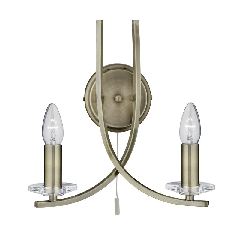 Pamelia Candle Wall Light, Plated