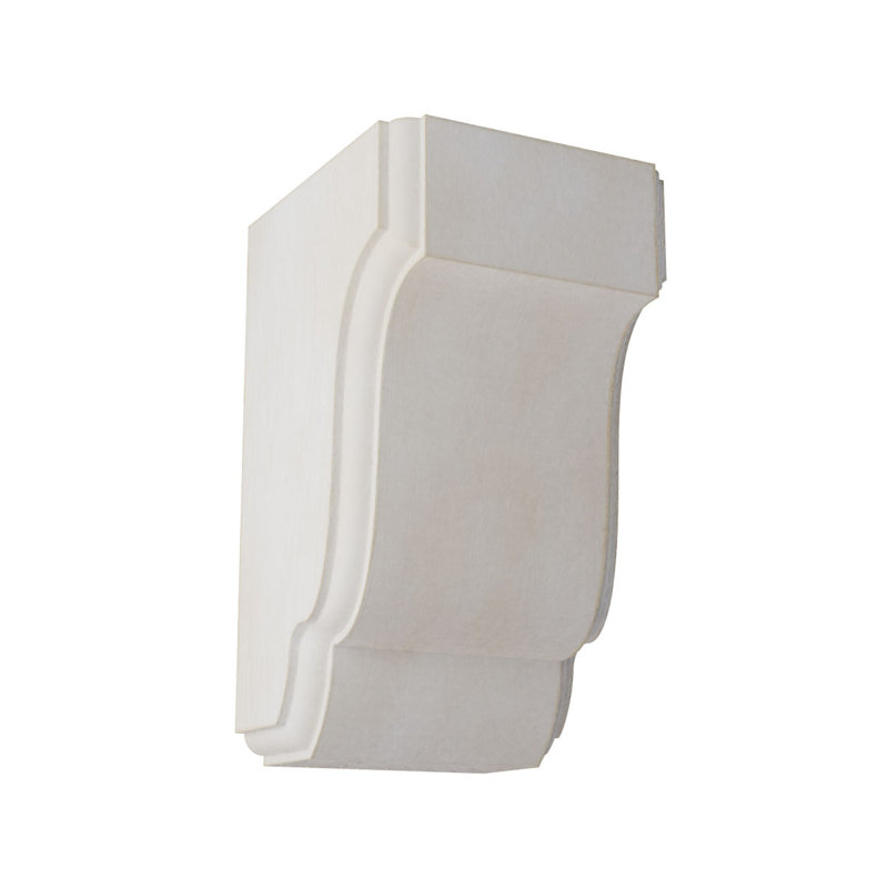 Corbel/support décoration rétro en bois Capistrano Mission, H 4,5 po x l 2,5 po x P 2,75 po, Blanc craie cendré