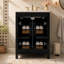 Ensemble de meuble-lavabo 24 po avec lavabo en céramique, meuble-lavabo peu encombrant - l 24 po x P 18 po x H 34 po, 2 portes à fermeture en douceur-133416645