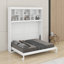 Grand lit escamotable mural avec tablettes supérieures et port USB-102515717