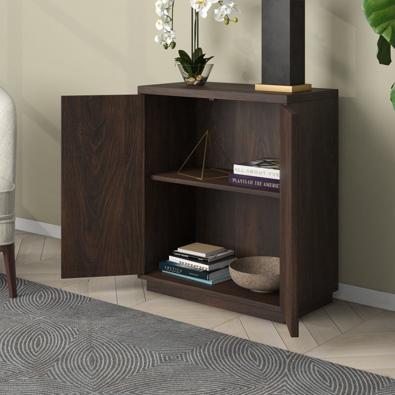 2 - Door Rectangle Accent Cabinet, Alder Brown