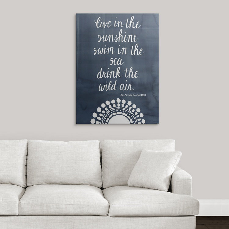 Adina Sun Quote I 'Grace Popp, art textuel, H 36 po x l 27 po x P 1,5 po, Toile