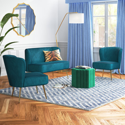 Euclid 3 - Piece Velvet Living Room Set