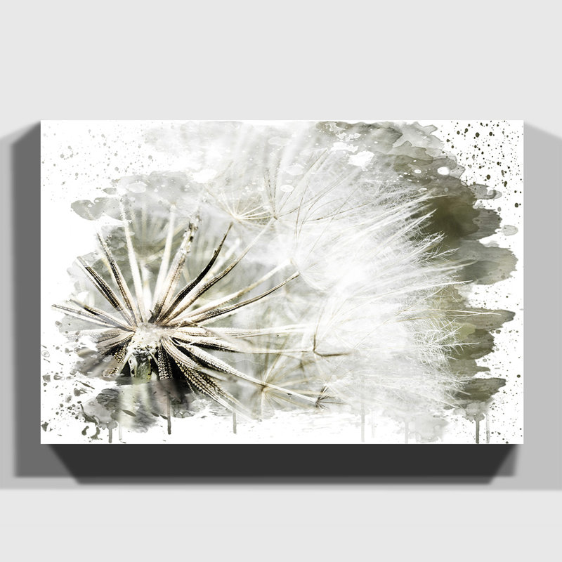 Flower Dandelion Seeds - Wall Art, 35cm H x 50cm W, Wrapped Canvas