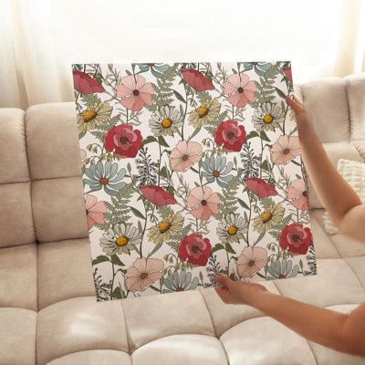 Floral Harmony Blossoms Cottage Unframed Art Print