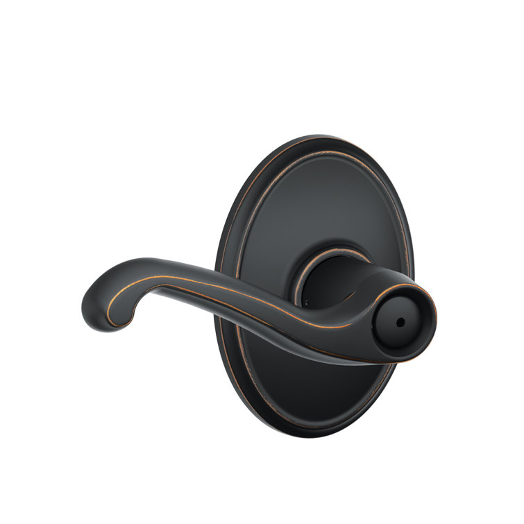 Flair Lever with Wakefield Trim Bed and Bath Lock