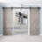 Classic Design Sliding Standard Double Barn Door Hardware Kit (Not Include Door)-44442793
