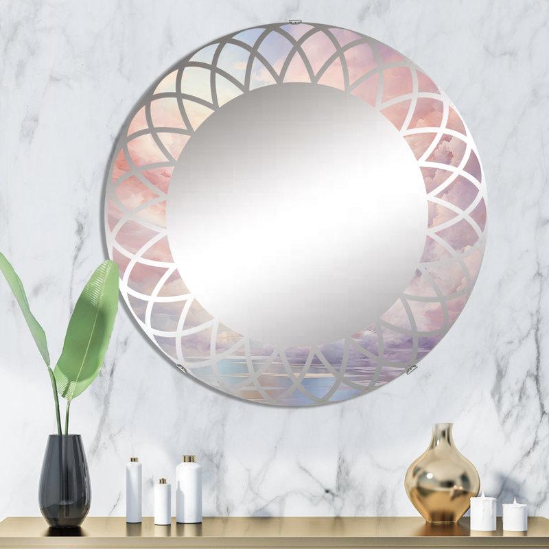Sebou - Miroir mural rond, 32 po x 32 po