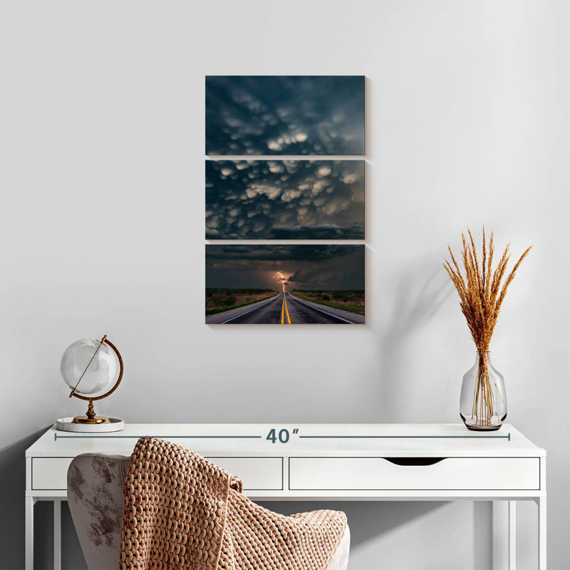 Alvord Texas Road Lightning, 57" H x 36" W