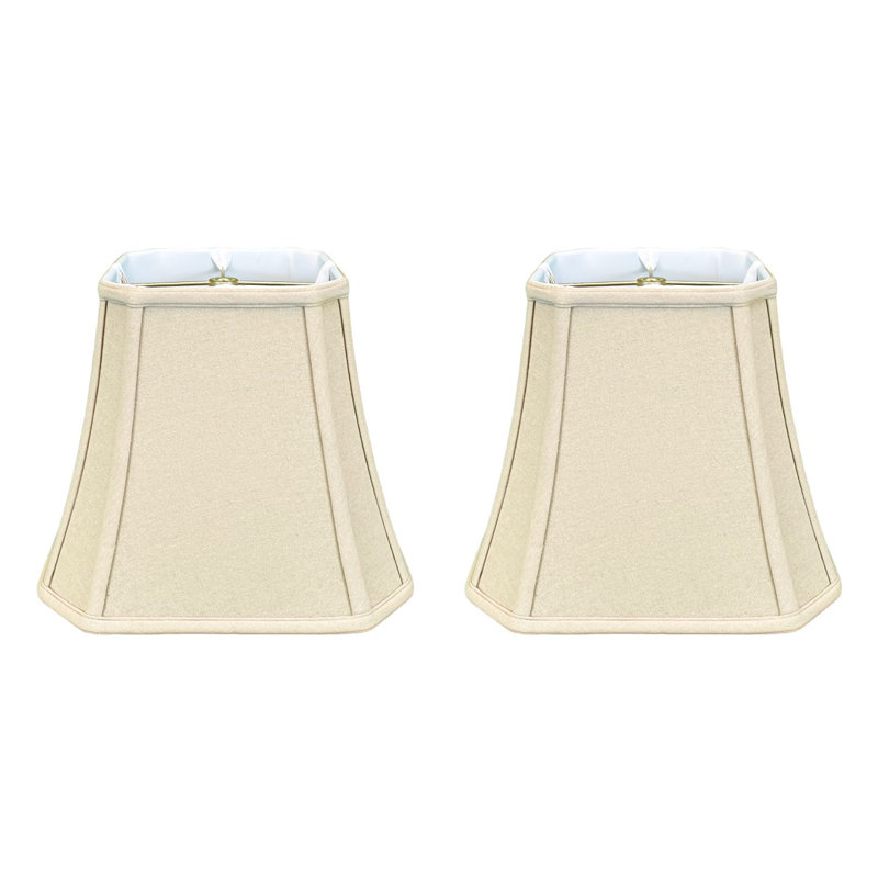 Royal Designs, Inc. BSO-705-16LNBG-2 Square Cut Corner Bell Basic Lamp Shade, 9 x 16 x 13, Linen Beige, 2-Pack, Linen Beige