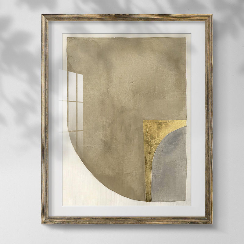 «Minty Green Orbs II», reproduction encadrée, Blanc, Papier avec cadre noyer