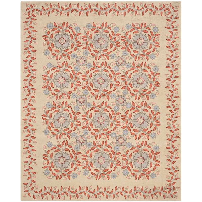 Folklore Martha Stewart Hand Tufted Wool Pile Floral Rug, Rectangle 8' x 10'