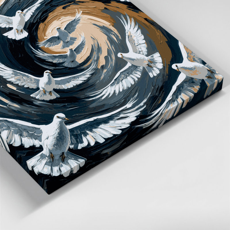 «Birds Eyed Dove Grey», art mural sur toile, H 20 po x l 30 po