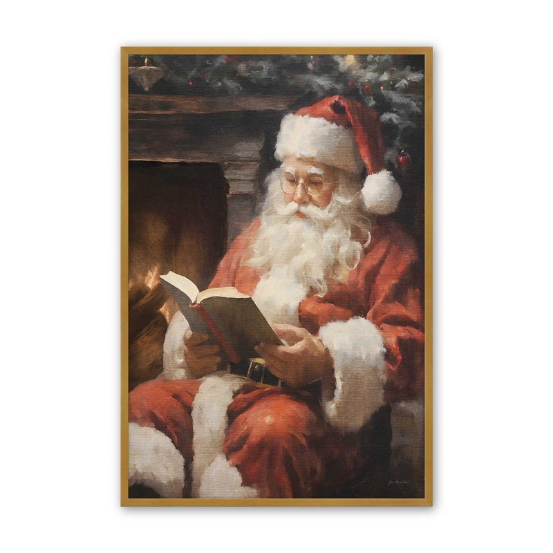 «Christmas Calm» par Jo Moulton, reproduction d'art sur toile, H 17,5 po x l 13,5 po, Doré