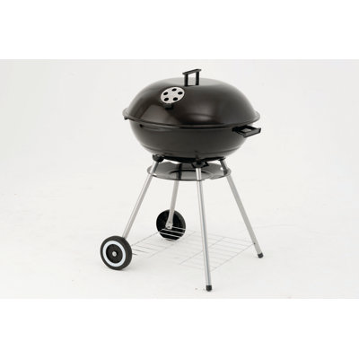 Symple Stuff Marchant 57 cm W Kettle Grill / Smoker Combo Charcoal Grill Gas & Charcoal Combo Grill