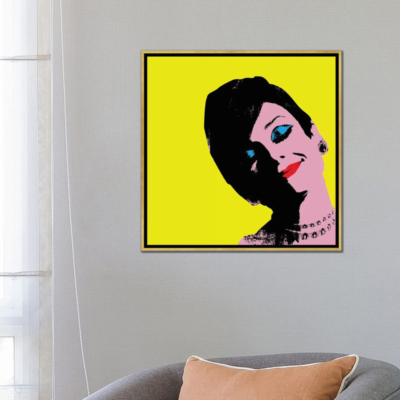 « Audrey Hepburn DOTS » par radio Days-impression d’art graphique, Pas de tapis, H 26 po x l 26 po x P 1,5 po