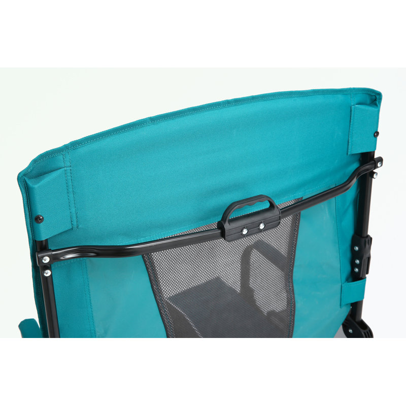 Chaise de jardin pliante avec table d'appoint, Bleu
