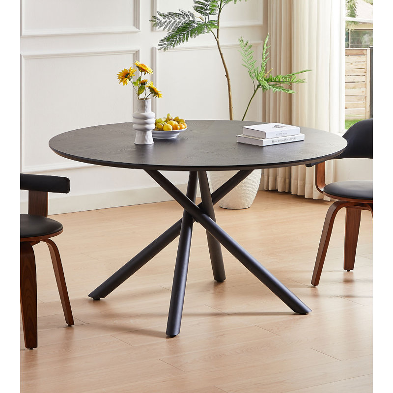 Table de salle à manger Ellierose, L 47,25 po x L 47,25 po, Black